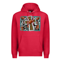 Cardinal football cross aztec leopard background Premium Hoodie - RanaPortraitStore