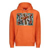Carrot football cross aztec leopard background Premium Hoodie - RanaPortraitStore