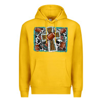 Lemon football cross aztec leopard background Premium Hoodie - RanaPortraitStore