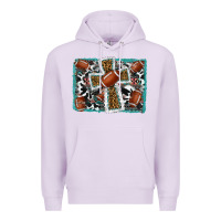 Lilac football cross aztec leopard background Premium Hoodie - RanaPortraitStore