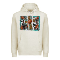Oatmeal Heather football cross aztec leopard background Premium Hoodie - RanaPortraitStore