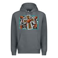 Rock football cross aztec leopard background Premium Hoodie - RanaPortraitStore