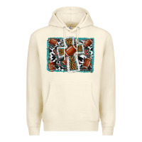 Sandshell football cross aztec leopard background Premium Hoodie - RanaPortraitStore