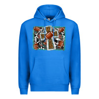 True Royal football cross aztec leopard background Premium Hoodie - RanaPortraitStore