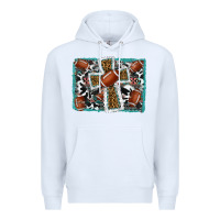White football cross aztec leopard background Premium Hoodie - RanaPortraitStore