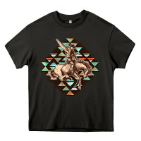 Asphalt Aztec symbol rodeo Heavy Core Tee - FaDigitalArtStudio