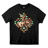 Black Aztec symbol rodeo Heavy Core Tee - FaDigitalArtStudio