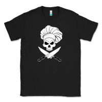Black chef skull and crossbones knives halloween Classic Tee - linhVisuals