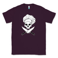 Plum chef skull and crossbones knives halloween Classic Tee - linhVisuals