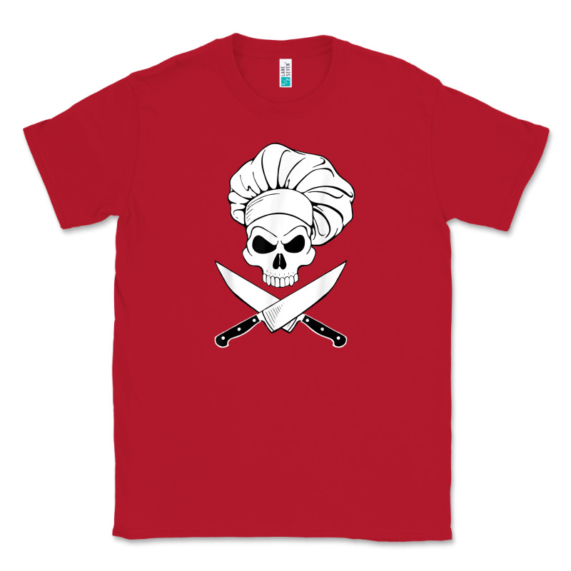 Chef Skull And Crossbones Knives Halloween Classic Tee by linhVisuals | Teevron