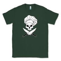 Sports Green chef skull and crossbones knives halloween Classic Tee - linhVisuals