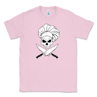 Bubblegum Pink chef skull and crossbones knives halloween Classic Tee - linhVisuals