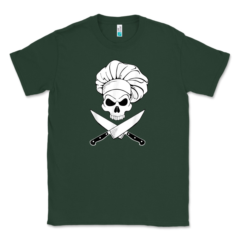 Chef Skull And Crossbones Knives Halloween Classic Tee by linhVisuals | Teevron