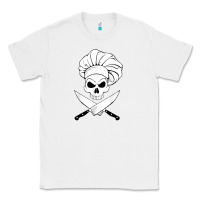 White chef skull and crossbones knives halloween Classic Tee - linhVisuals