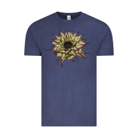 Vintage Denim sun   fill purple sunflower Vintage Tee - LillyAllenDesigns