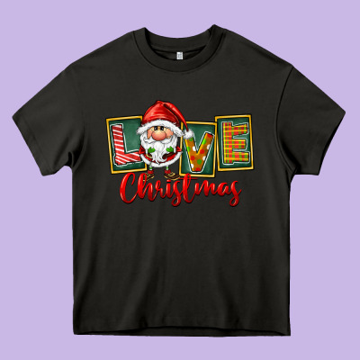 Love Christmas Gnome Santa Heavy Core Tee Designed By Fadigitalartstudio