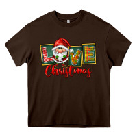 Chocolate Brown Love Christmas Gnome Santa Heavy Core Tee - FaDigitalArtStudio
