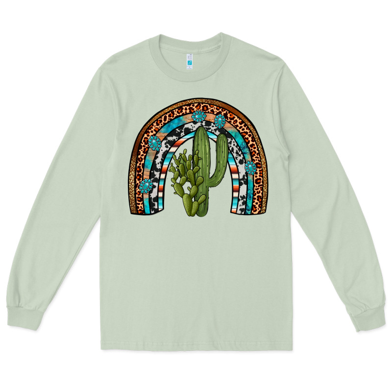 Revize Cactus Gemstone Rainbow Long Sleeve Tee by Artiststas | Teevron