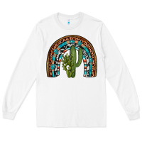 White revize cactus gemstone rainbow Long Sleeve Tee - Artiststas