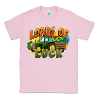 Bubblegum Pink Loads of luck with tractor St. Patricks Day Classic Tee - FaDigitalArtStudio