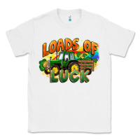 White Loads of luck with tractor St. Patricks Day Classic Tee - FaDigitalArtStudio