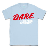 Dusty Blue d.a.r.e Classic Tee - linhVisuals