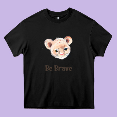 Lion Cute Animals Heavy Core Tee Designed By Ranaportraitstore