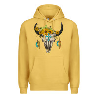 Antique Gold bull skull western Premium Hoodie - BarkalooDesign