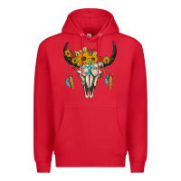 Red bull skull western Premium Hoodie - BarkalooDesign