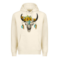 Tofu bull skull western Premium Hoodie - BarkalooDesign