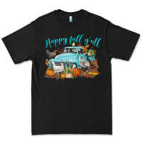 Black Happy Fall Y'all Premium Tee - LillyAllenDesigns