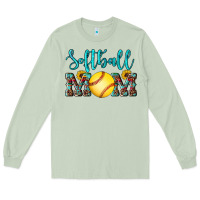 Matcha western leopard  sunflowers glitter mom softball Long Sleeve Tee - Artiststas