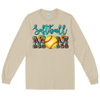 Mushroom western leopard  sunflowers glitter mom softball Long Sleeve Tee - Artiststas