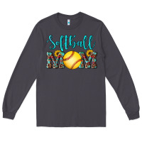 Smoke western leopard  sunflowers glitter mom softball Long Sleeve Tee - Artiststas