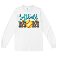 White western leopard  sunflowers glitter mom softball Long Sleeve Tee - Artiststas