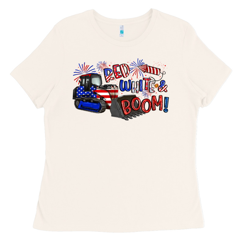 Red White And Boom Ladies Tee by Artiststas | Teevron