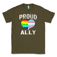 Army Green proud ally lgbt rainbow heart gay pride month Classic Tee - linhVisuals