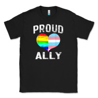 Black proud ally lgbt rainbow heart gay pride month Classic Tee - linhVisuals