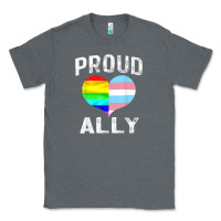 Charcoal Heather proud ally lgbt rainbow heart gay pride month Classic Tee - linhVisuals