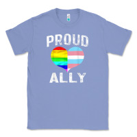 Colony Blue proud ally lgbt rainbow heart gay pride month Classic Tee - linhVisuals