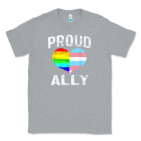 Heather Grey proud ally lgbt rainbow heart gay pride month Classic Tee - linhVisuals