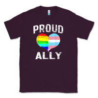 Plum proud ally lgbt rainbow heart gay pride month Classic Tee - linhVisuals
