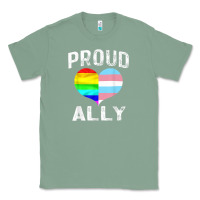 Sage proud ally lgbt rainbow heart gay pride month Classic Tee - linhVisuals