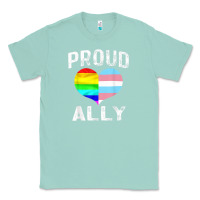 Seafoam proud ally lgbt rainbow heart gay pride month Classic Tee - linhVisuals