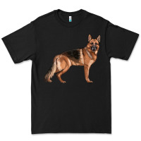 Black German Shepherd Dog Illustrations Premium Tee - LillyAllenDesigns