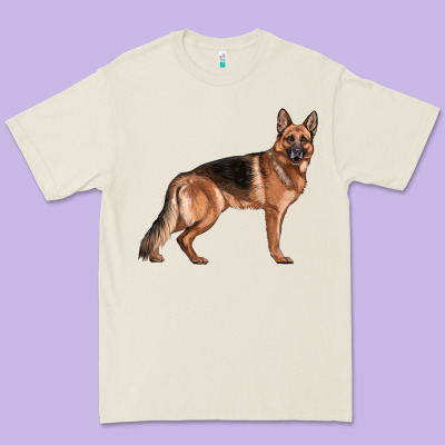 German Shepherd Dog Illustrations Premium Tee Designed By Lillyallendesigns