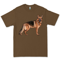 Cacao German Shepherd Dog Illustrations Premium Tee - LillyAllenDesigns