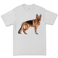 Dove Grey German Shepherd Dog Illustrations Premium Tee - LillyAllenDesigns