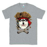 Heather Grey alaskan malamute pirate dog halloween Classic Tee - linhVisuals