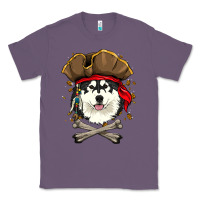 Lavender alaskan malamute pirate dog halloween Classic Tee - linhVisuals